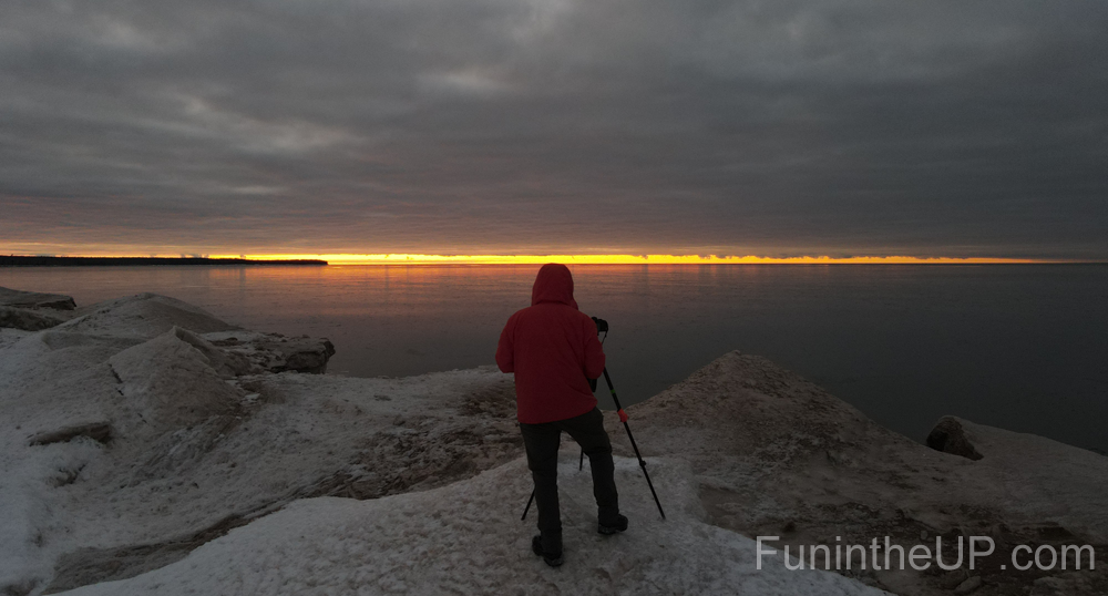 Misery Bay, ice volcanoes, sunset, winter wonderland, snowfall, winter