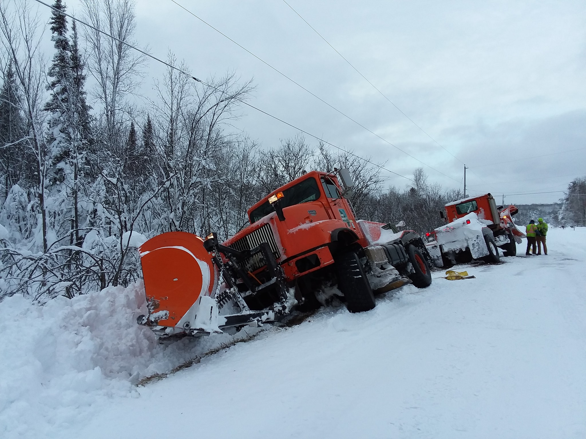 Stuck Snow Plows, Diorite, MI by Amy Richards